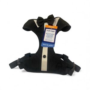 Top Paw Black and White Adjustable Dog Harness